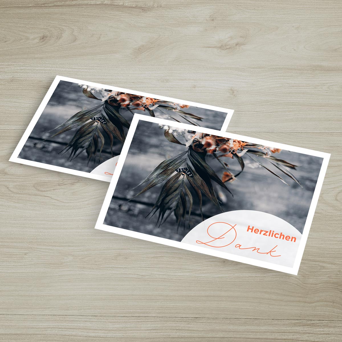 20 Trauerkarten Danksagung Klappkarten mit 30 Umschläge, Set -Beerdigung Danke Merz Designkarten