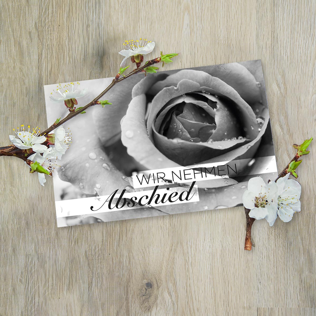20 Trauerkarten Abschied Trauer Klappkarten mit 20 Umschläge Set Beerdigung Merz Designkarten
