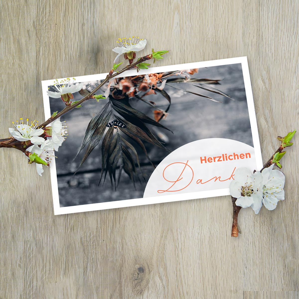 20 Trauerkarten Danksagung Klappkarten mit 30 Umschläge, Set -Beerdigung Danke Merz Designkarten