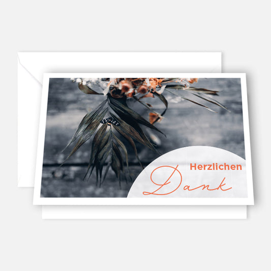 20 Trauerkarten Danksagung Klappkarten mit 30 Umschläge, Set -Beerdigung Danke Merz Designkarten