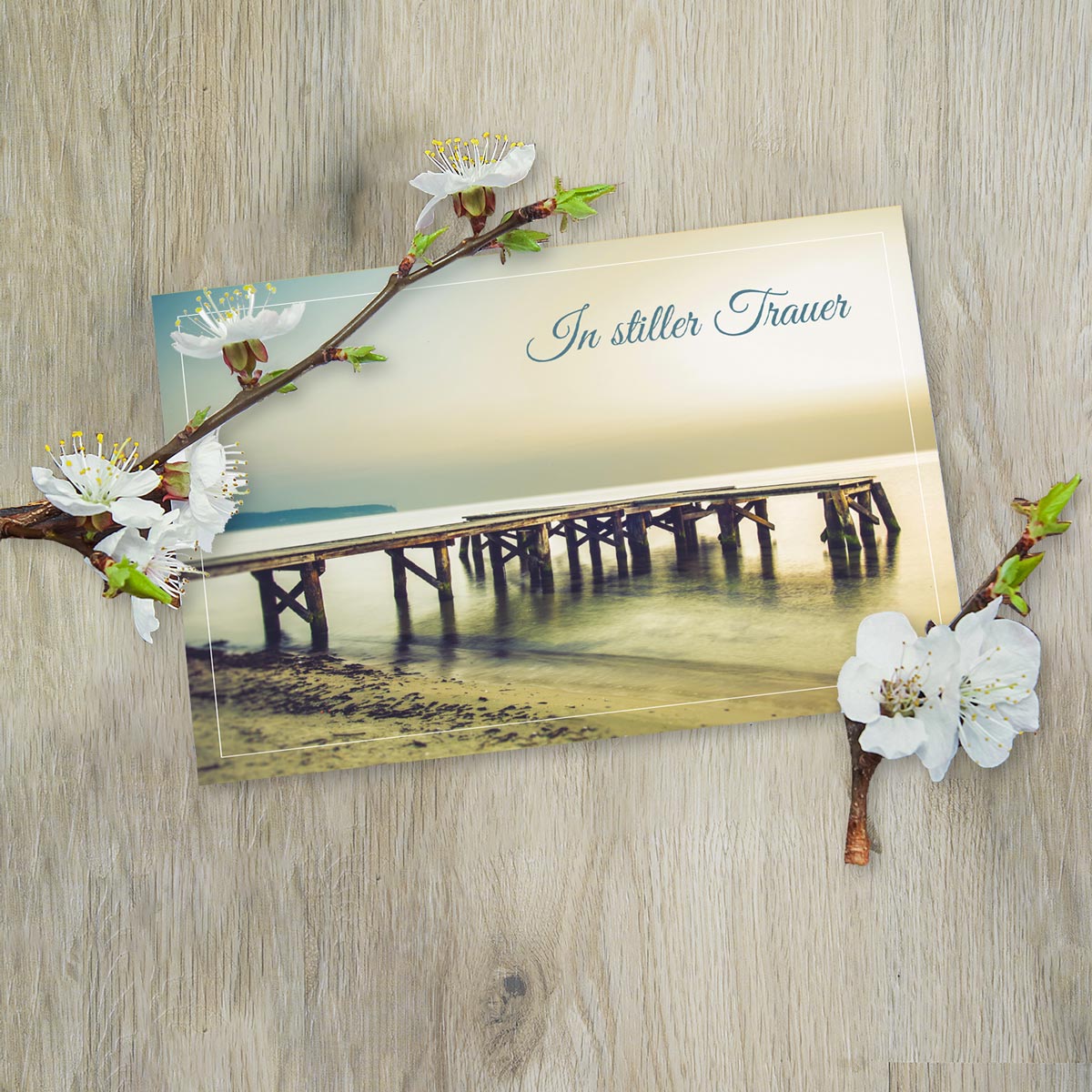 15 einfühlsame Trauerkarten Beileidskarten Klappkarten mit Briefumschlag Spruch - Merz Designkarten