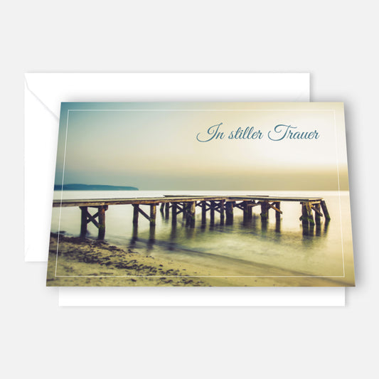 15 einfühlsame Trauerkarten Beileidskarten Klappkarten mit Briefumschlag Spruch - Merz Designkarten