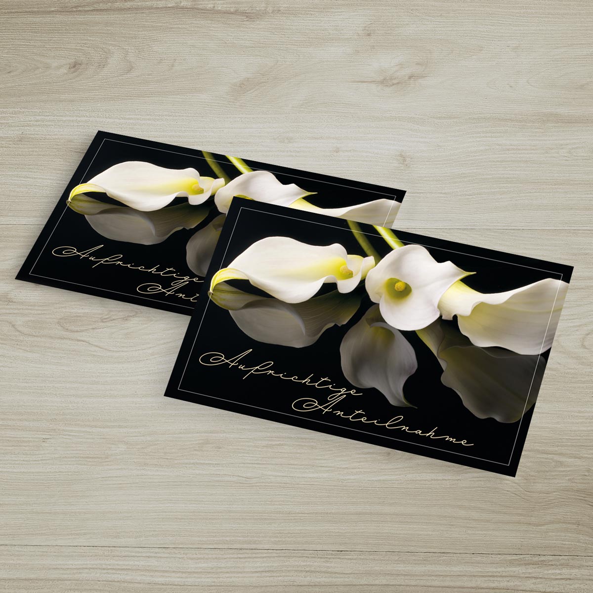 20 einfühlsame Trauerkarten Beileidskarten Klappkarten mit Briefumschlag Spruch Merz Designkarten