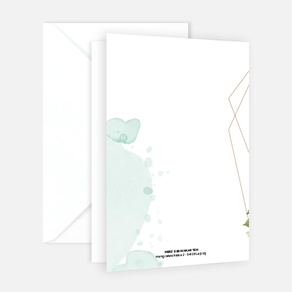 6 Stück Premium Dankeskarten (Klappkarten) mit Umschlägen, Danke Karten Geburt Merz Designkarten