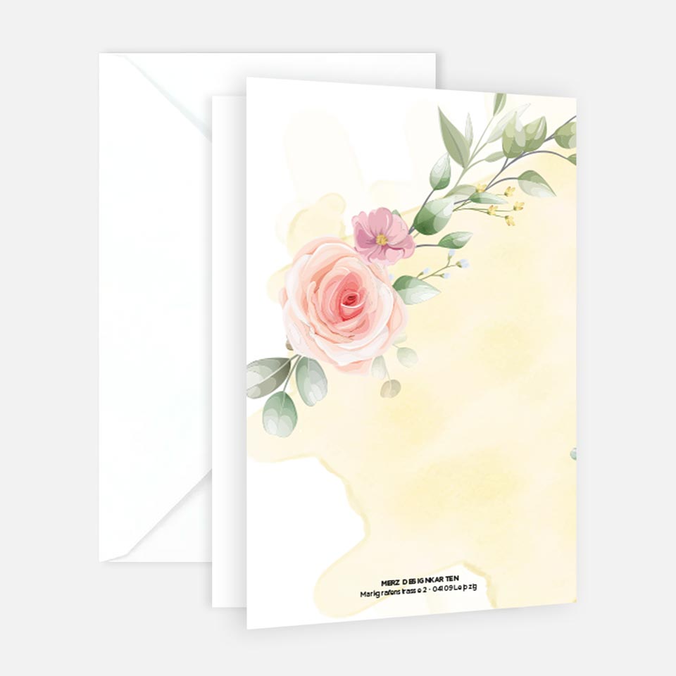 6 Stück edle Dankeskarten (Klappkarten) mit Umschlägen, Danke Karten Geburt Merz Designkarten