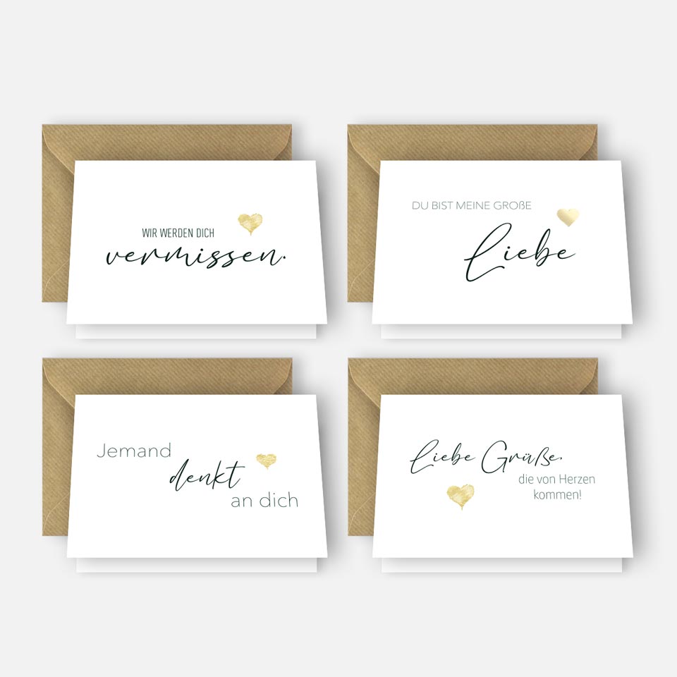 20 edle Grußkarten für viele Anlässe, Weihnachtskarten, Geburtstage etc...10,5x14,8cm Klappkarten +20 Kuvert Merz Designkarten