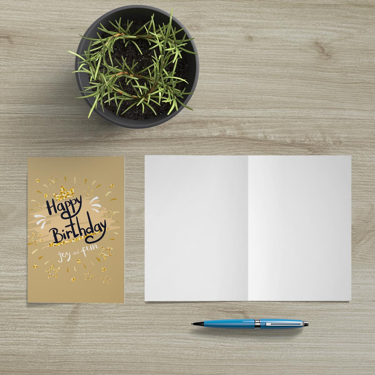 1 Premium Geburtstagskarte Happy Birthday 18x12cm mit Umschlag Handarbeit - Lieblingsladen