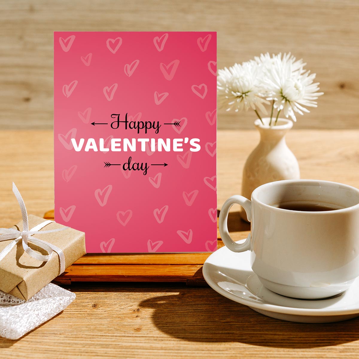 1 edle Valentinstagskarte 12x18cm Klappkarte +Umschlag Liebe Valentinstag Karte Merz Designkarten