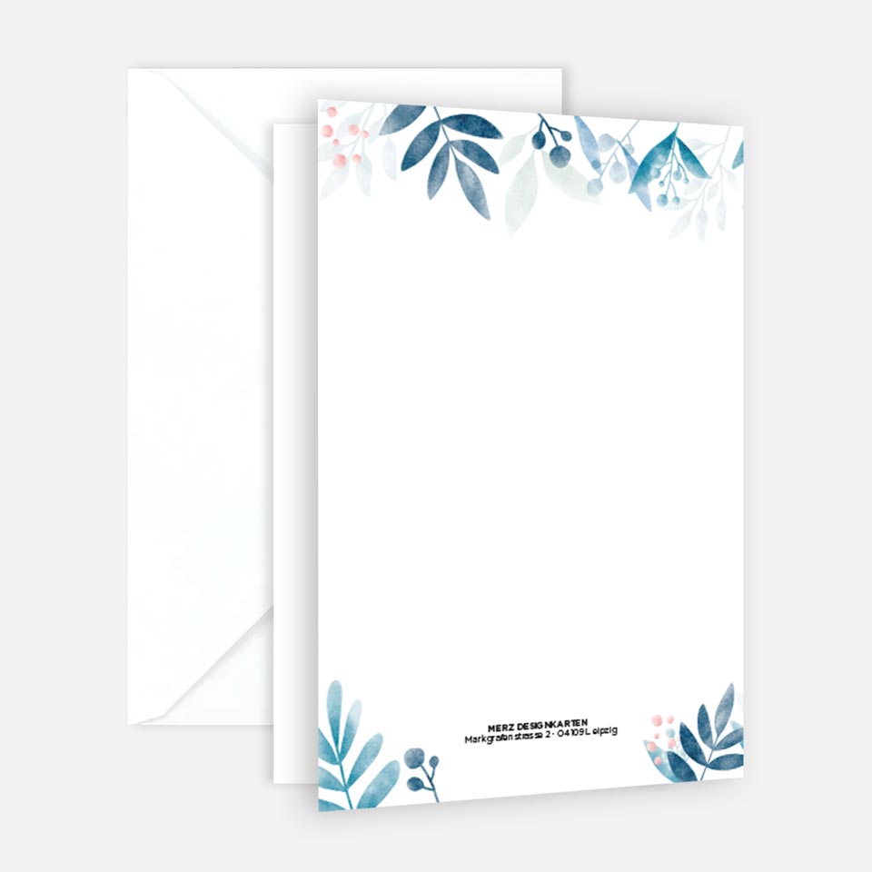 8 Stück Premium Dankeskarten (Klappkarten) mit Umschlägen, Danke Karten Geburt Merz Designkarten