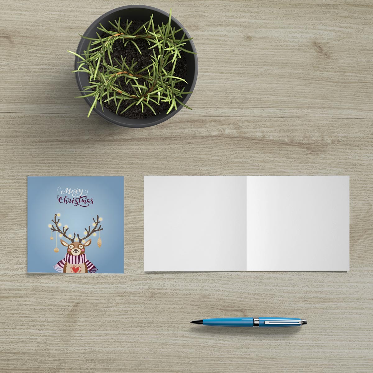 6 Weihnachtskarten Grußkarten für Weihnachten Klappkarten mit 6 Kuverts Merz Designkarten