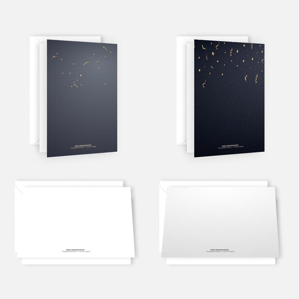 4 Weihnachtskarten Grußkarten für Weihnachten Klappkarten mit Umschlag Karten Merz Designkarten