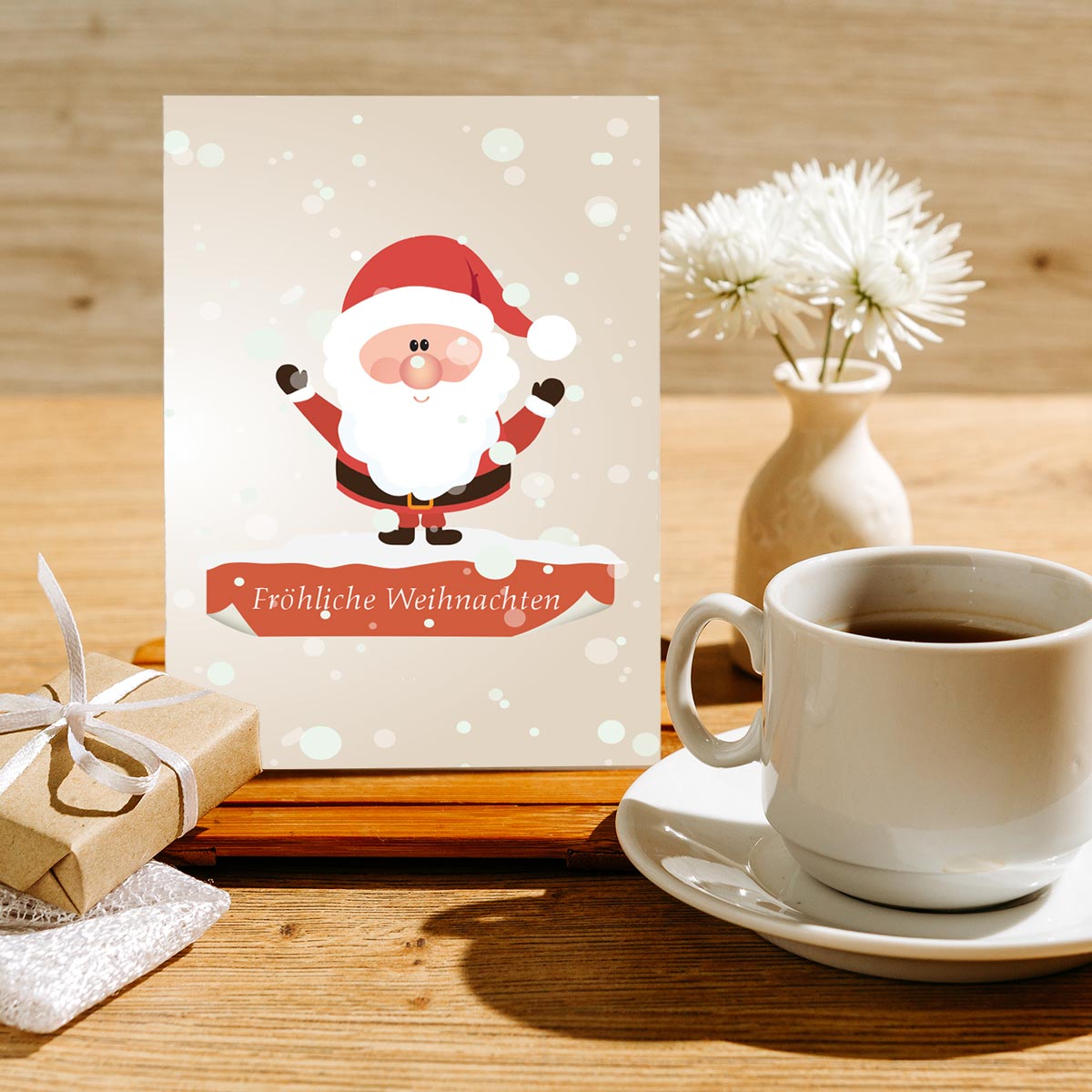 8 Weihnachtskarten Grußkarten für Weihnachten Klappkarten mit 8 Kuverts Merz Designkarten