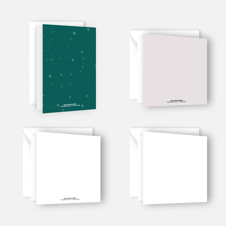 8 Weihnachtskarten Grußkarten für Weihnachten Klappkarten mit 8 Kuverts Merz Designkarten