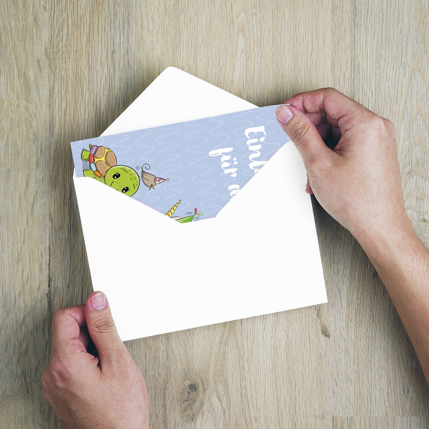 12 Einladungskarten Kindergeburtstag Kids Postkarten 14,8x10,5cm + 12 Umschläge Merz Designkarten