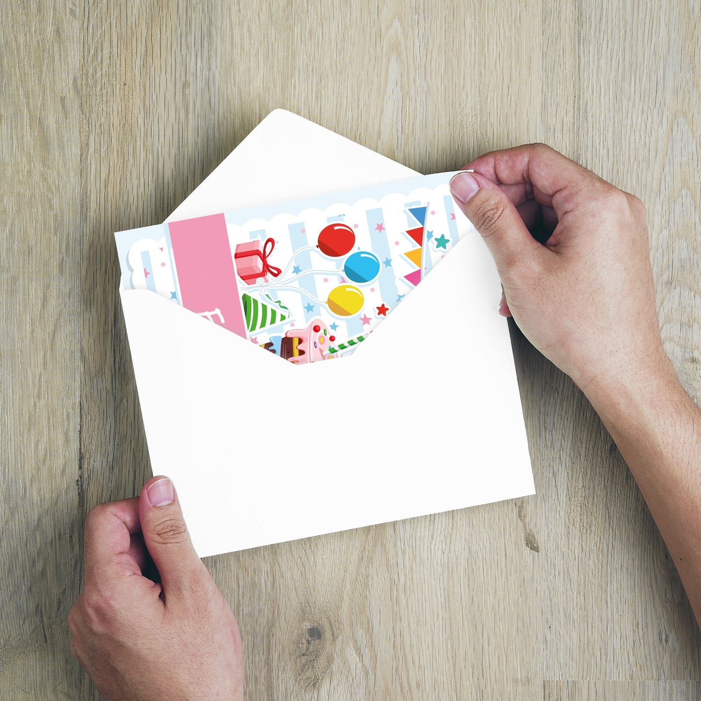 12 Einladungskarten Kindergeburtstag Torte Postkarten 14,8x14,8cm + 12 Umschläge Merz Designkarten