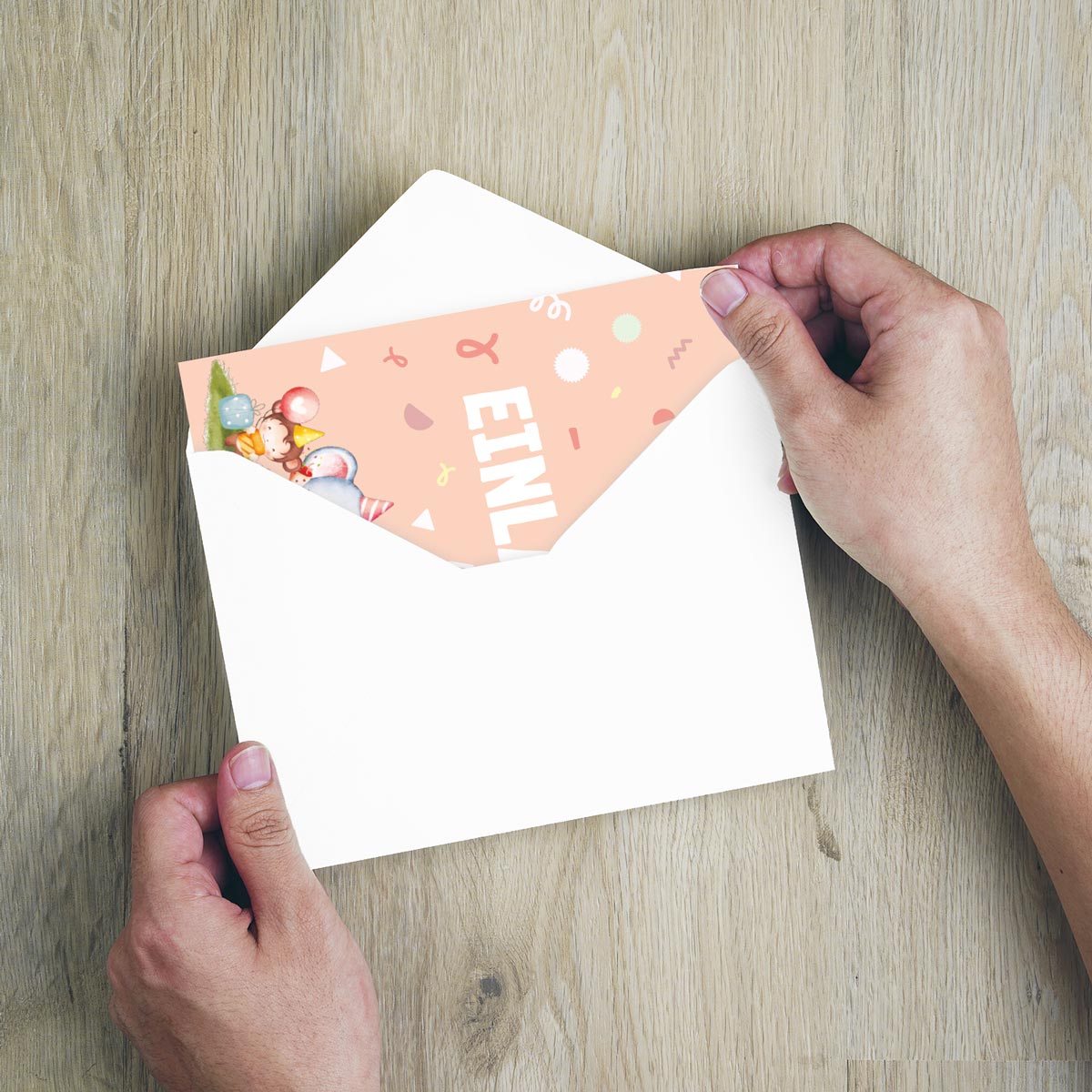 12 Einladungskarten Kindergeburtstag Kids Postkarten 14,8x14,8cm + 12 Umschläge Merz Designkarten