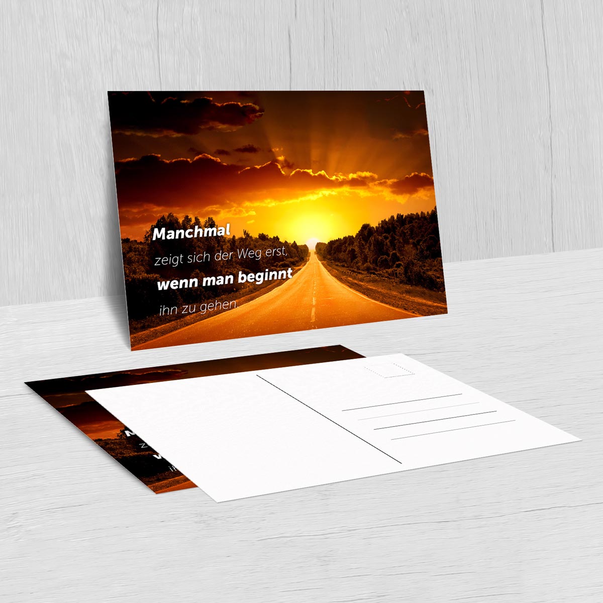 16 Premium Postkarten 10,5x14,8cm - Weisheiten, Sprüche Motivation Merz Designkarten