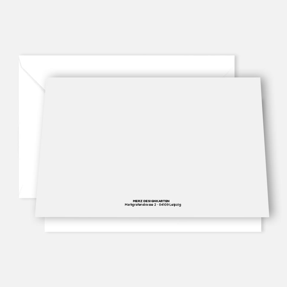 3 Premium Dankeskarten (Klappkarten) mit 3 Umschlägen, Danke Karten Grußkarte Merz Designkarten