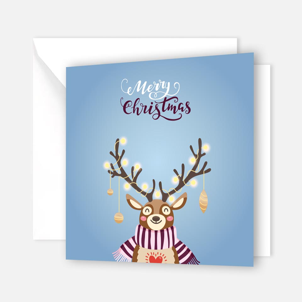 10 Weihnachtskarten Grußkarten für Weihnachten Klappkarten mit Umschlag Karten Merz Designkarten