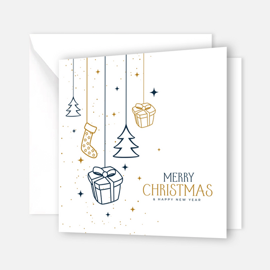 Weihnachtskarte in dezenten Farben - Klappkarte, 14,8 x 14,8cm - Merz Designkarten