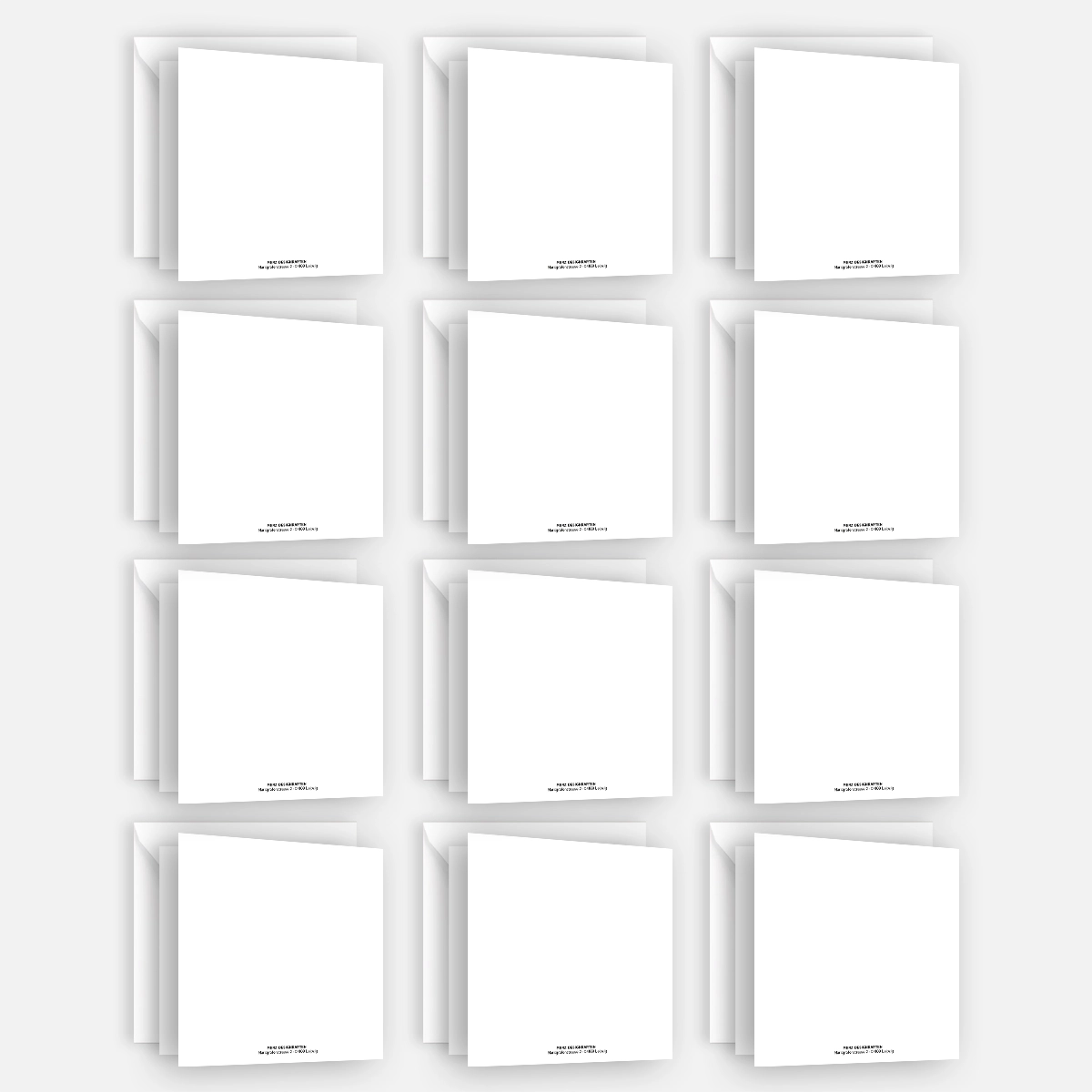 Modernes Weihnachtskarteset - 12 unterschiedliche Motive 14,8 x 14,8cm Klappkarten