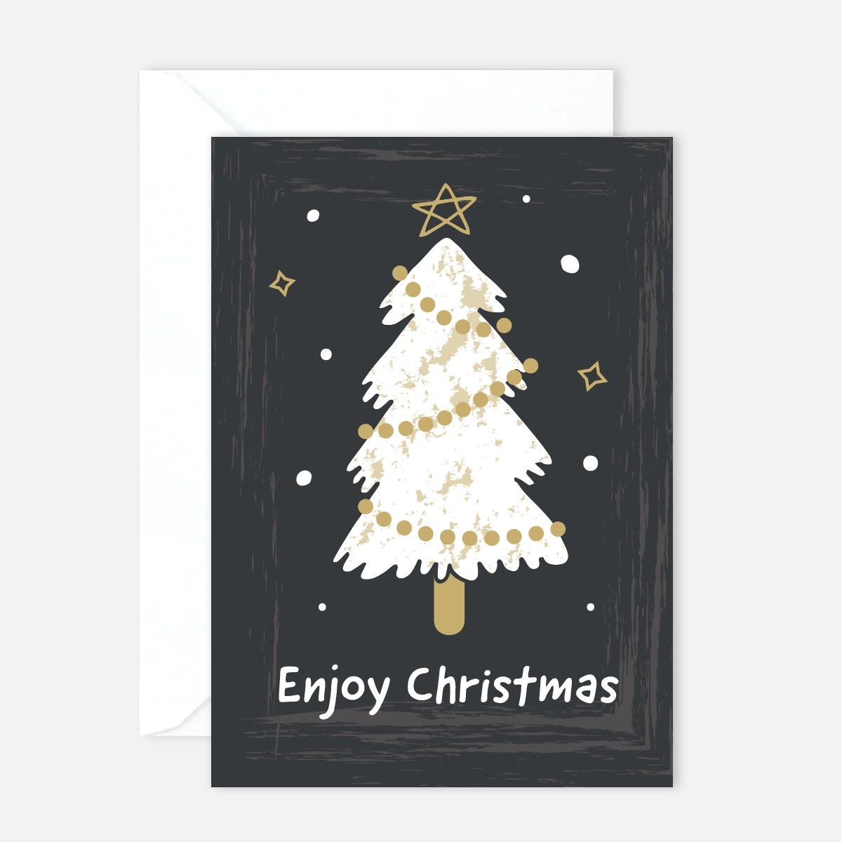 1 moderne Weihnachtskarte - Postkarte 10,5 x 14,8cm