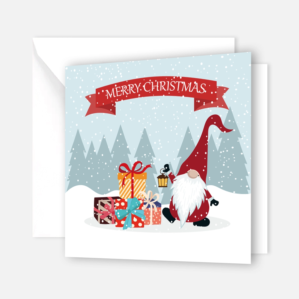4 lustige Weihnachtskarten mit 4 unterschiedlichen Motive - Klappkarten mit weißem Kuverts