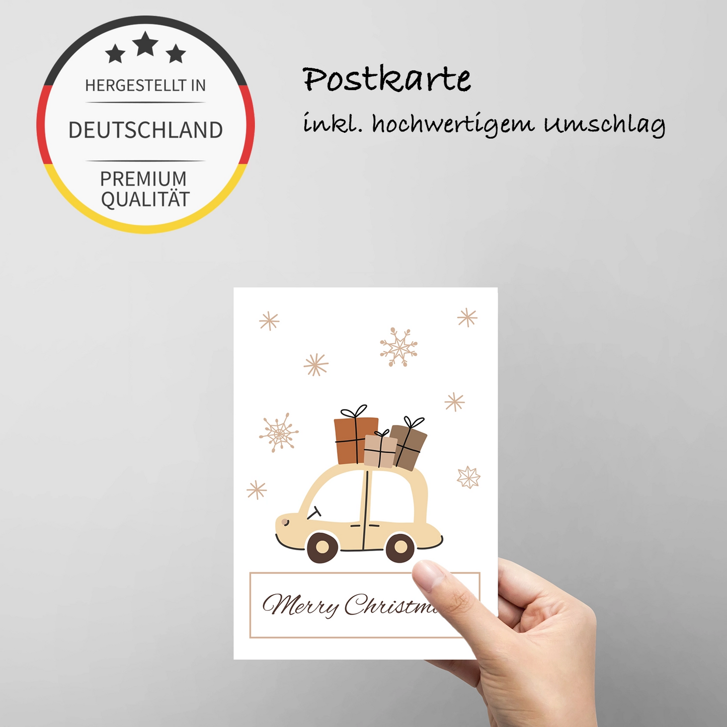 4 moderne Postkarten Weihnachtskarten