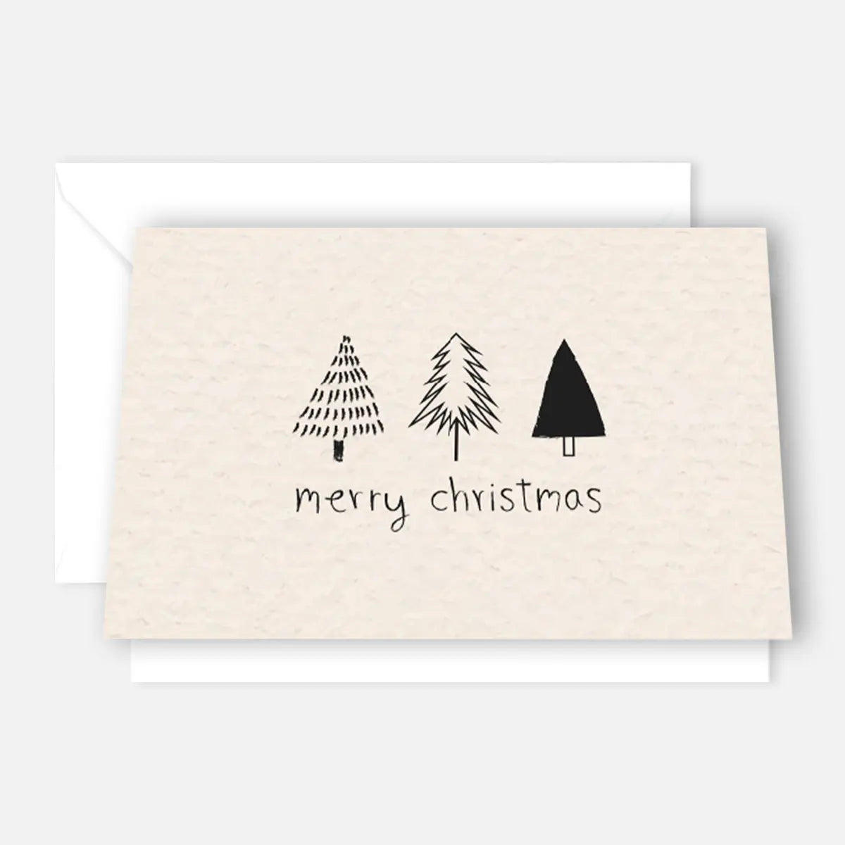 Schlichte Weihnachtskarte - Klappkarte mit Umschlag - Merz Designkarten