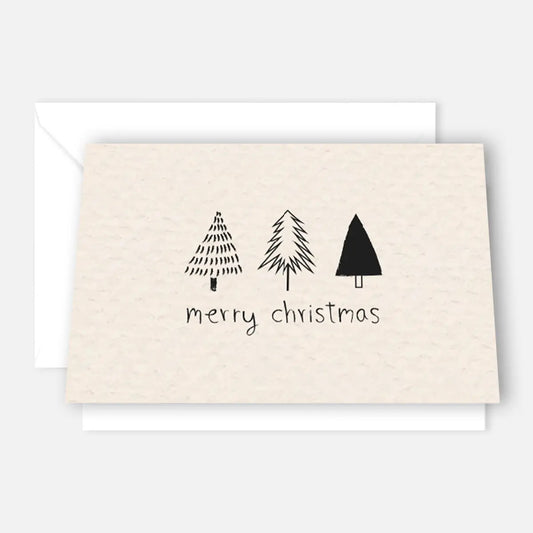 Schlichte Weihnachtskarte  - Klappkarte mit Umschlag - Merz Designkarten