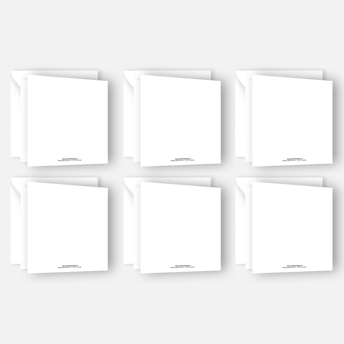 Modernes Weihnachtskarteset - 6 verschiedene Motive - Klappkarten mit weißen Kuverts Merz Designkarten