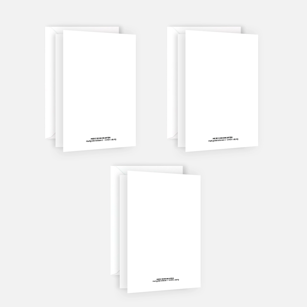 Bezauberndes Weihnachtskartenset - 3 verschiedene Motive - Klappkarten mit weißen Kuverts (Kopie)