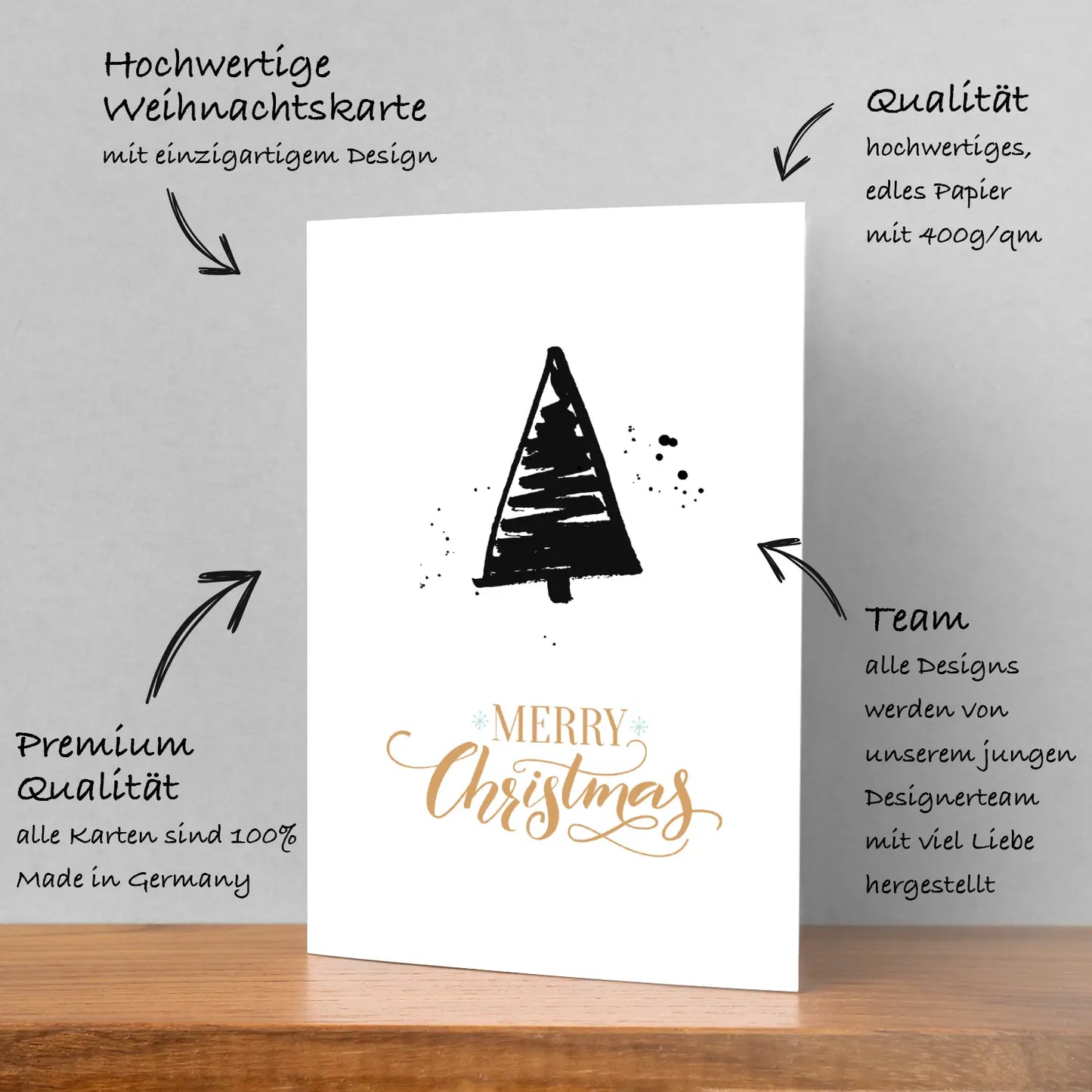 1 moderneWeihnachtskarte - Postkarte