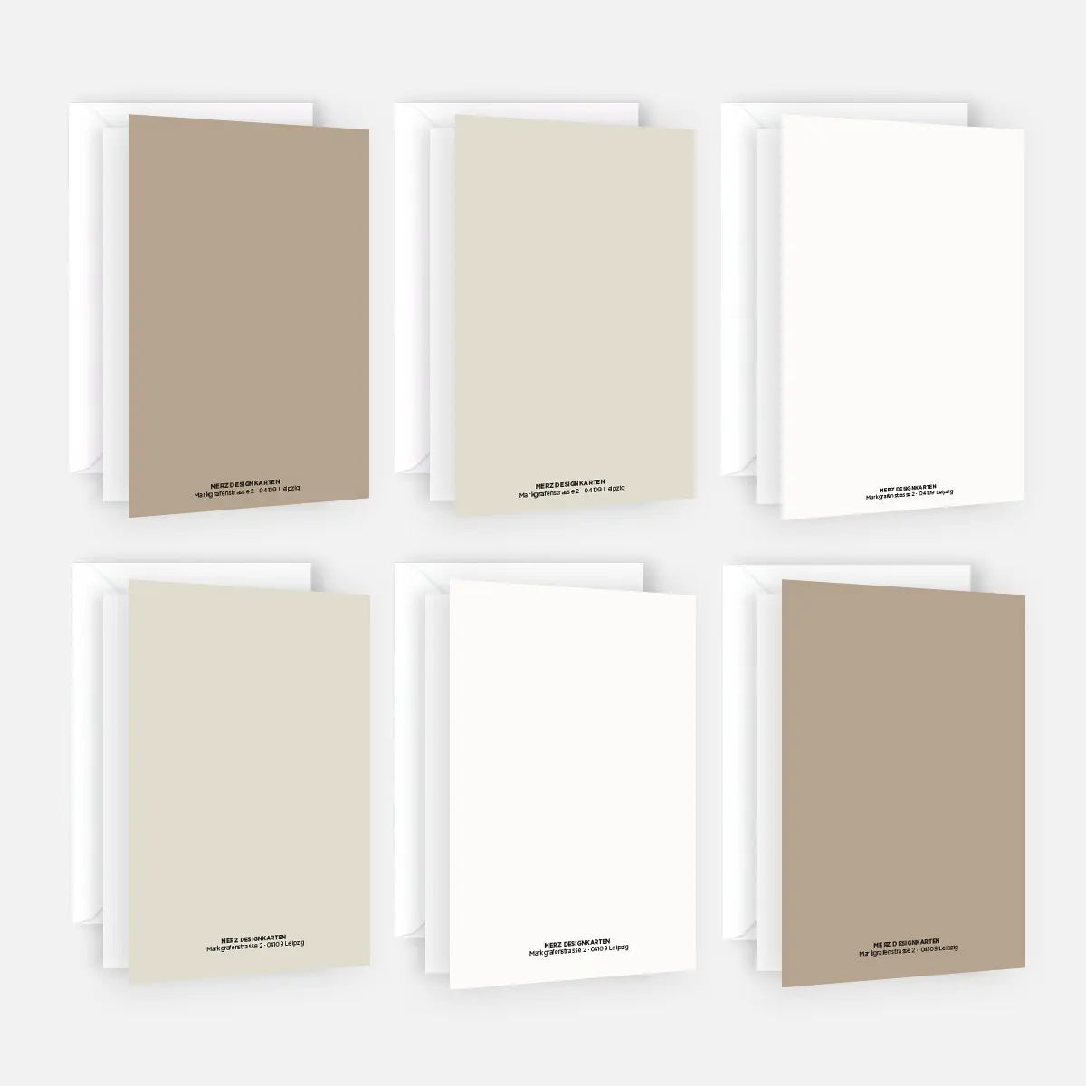 Modernes Weihnachtskarteset - 6 unterschiedliche Motive 10,5 x 14,8cm Klappkarten