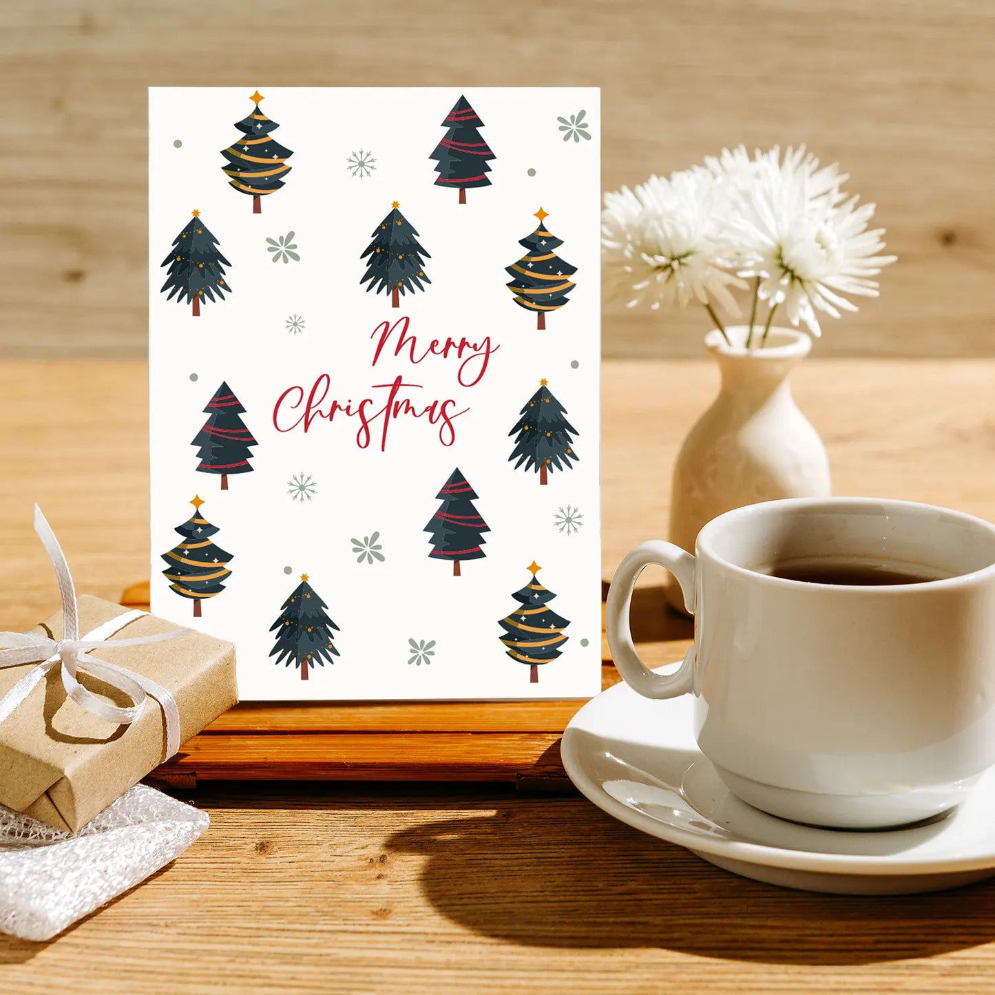 Modernes Weihnachtskarteset - 6 unterschiedliche Motive 10,5 x 14,8cm Klappkarten