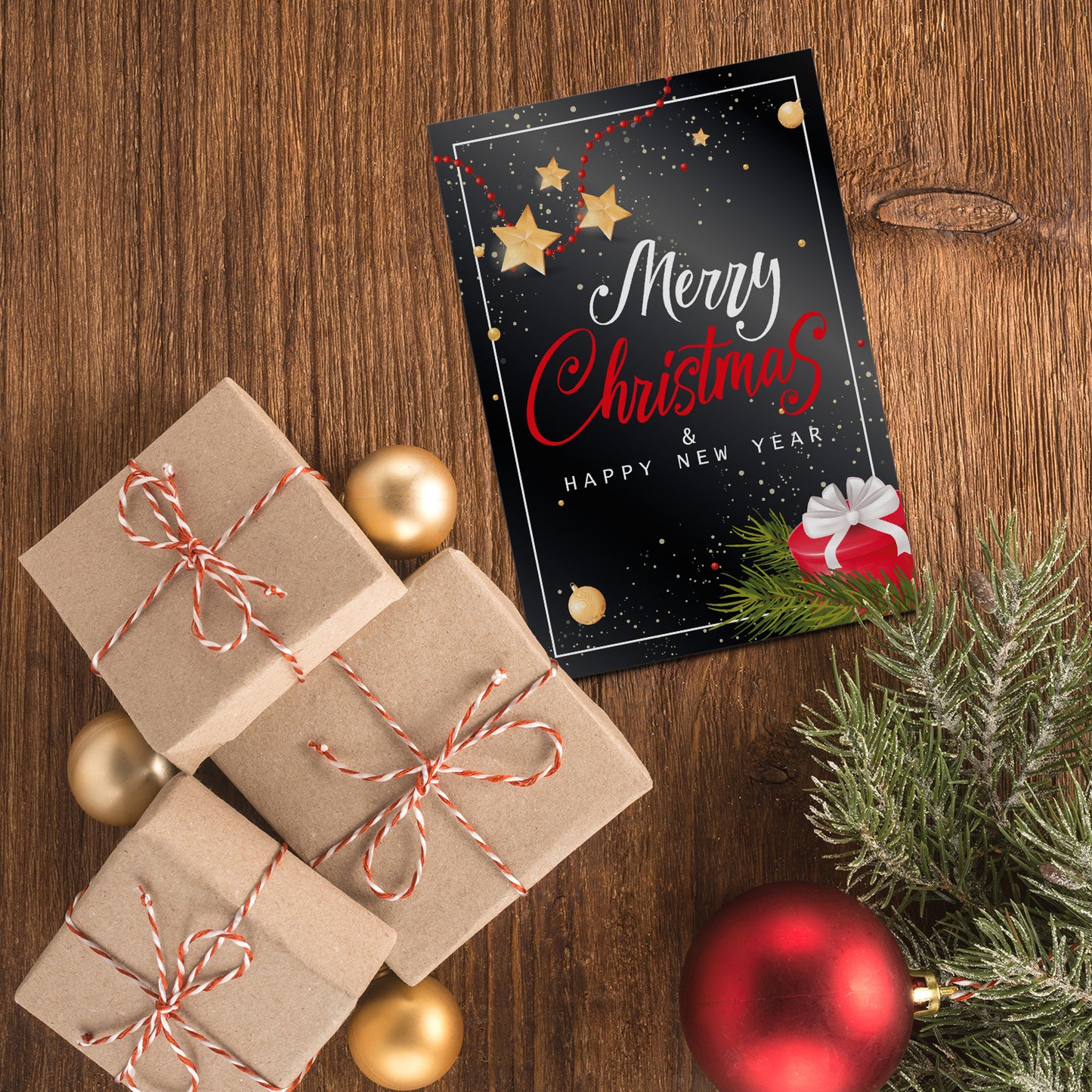 Bezaubernde Weihnachtskarte - inkl. Umschlag mit Weihnachtsmotiven