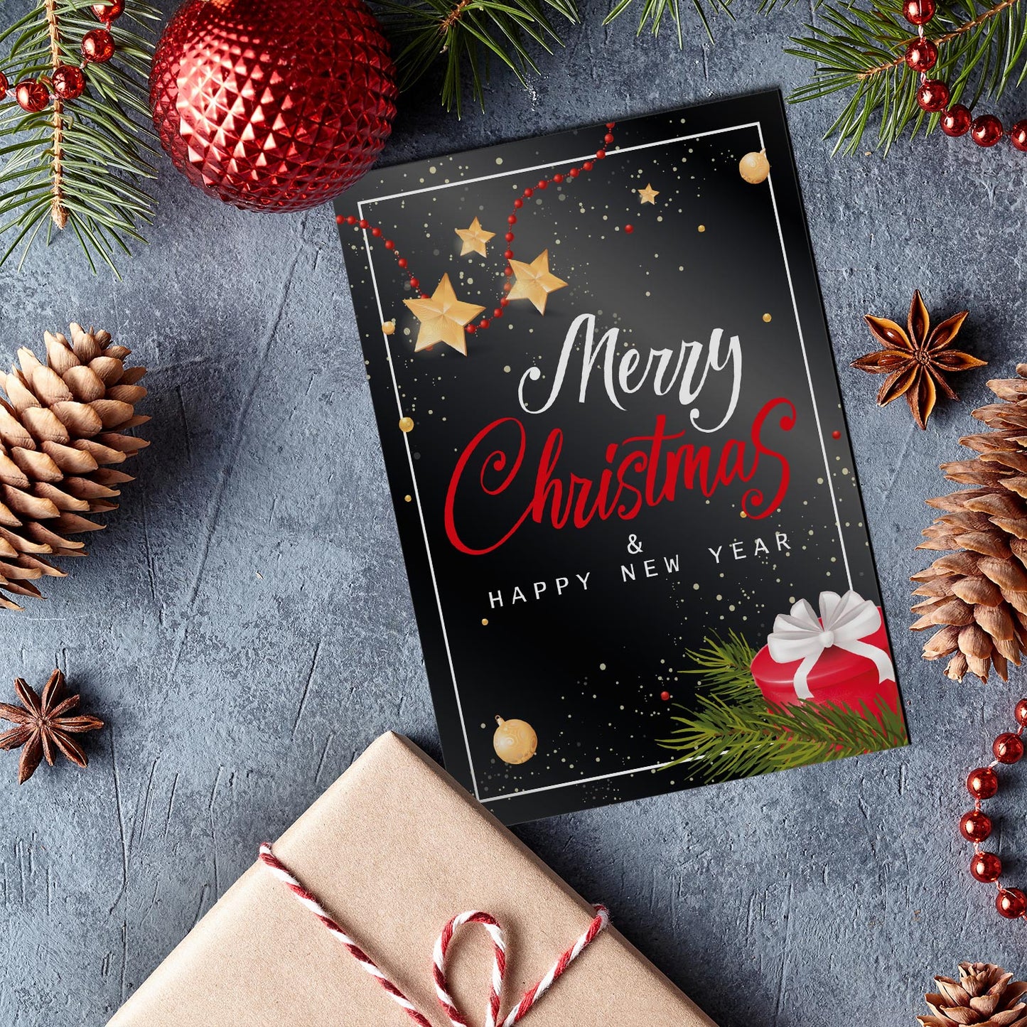 Bezaubernde Weihnachtskarte - inkl. Umschlag mit Weihnachtsmotiven