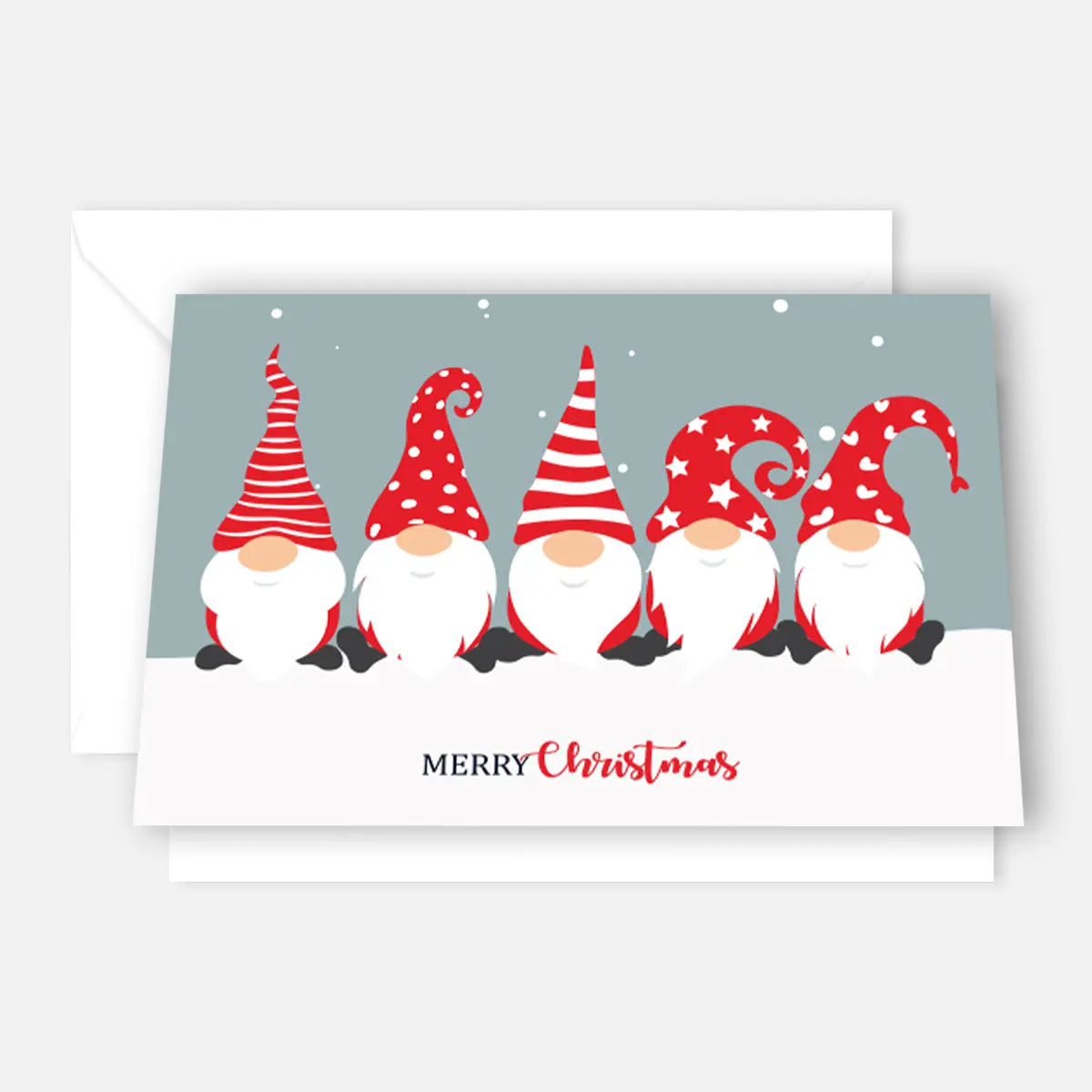 Lustige Weihnachtskarte - Klappkarte mit Wicheltmotiv + Umschlag