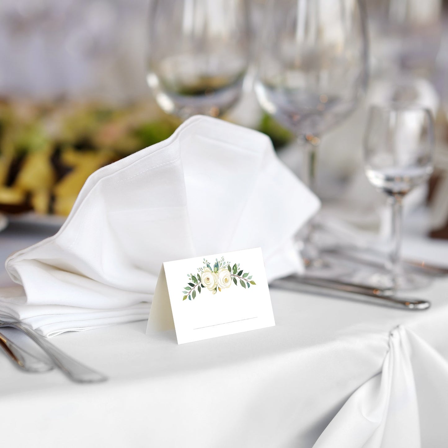50 Premium-Tischkarten Platzkarten Namenskarten Namensschilder Hochzeit Feier Merz Designkarten