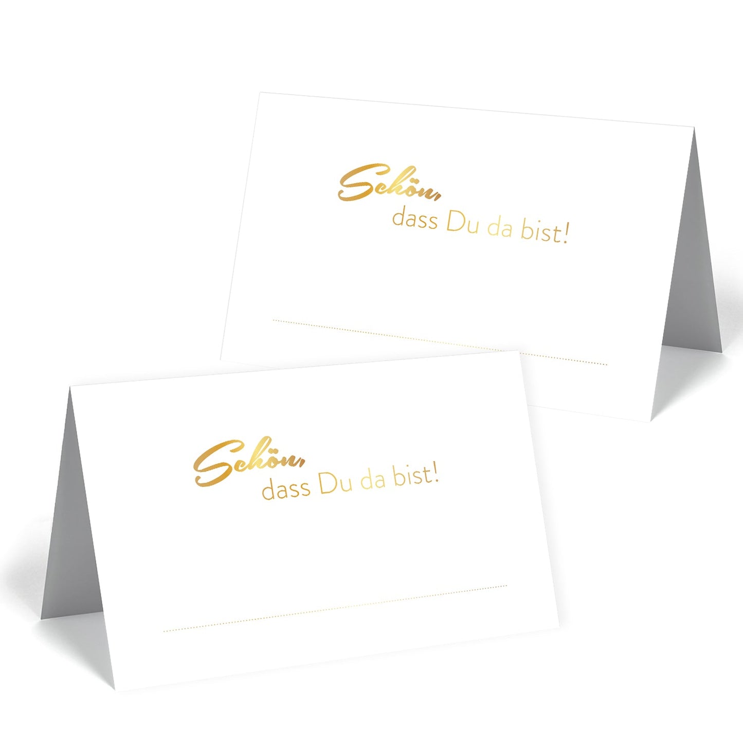 50 edle Tischkarten Platzkarten 5,5x8,5cm (eine Seite) Hochzeit Feier Geburtstag Merz Designkarten