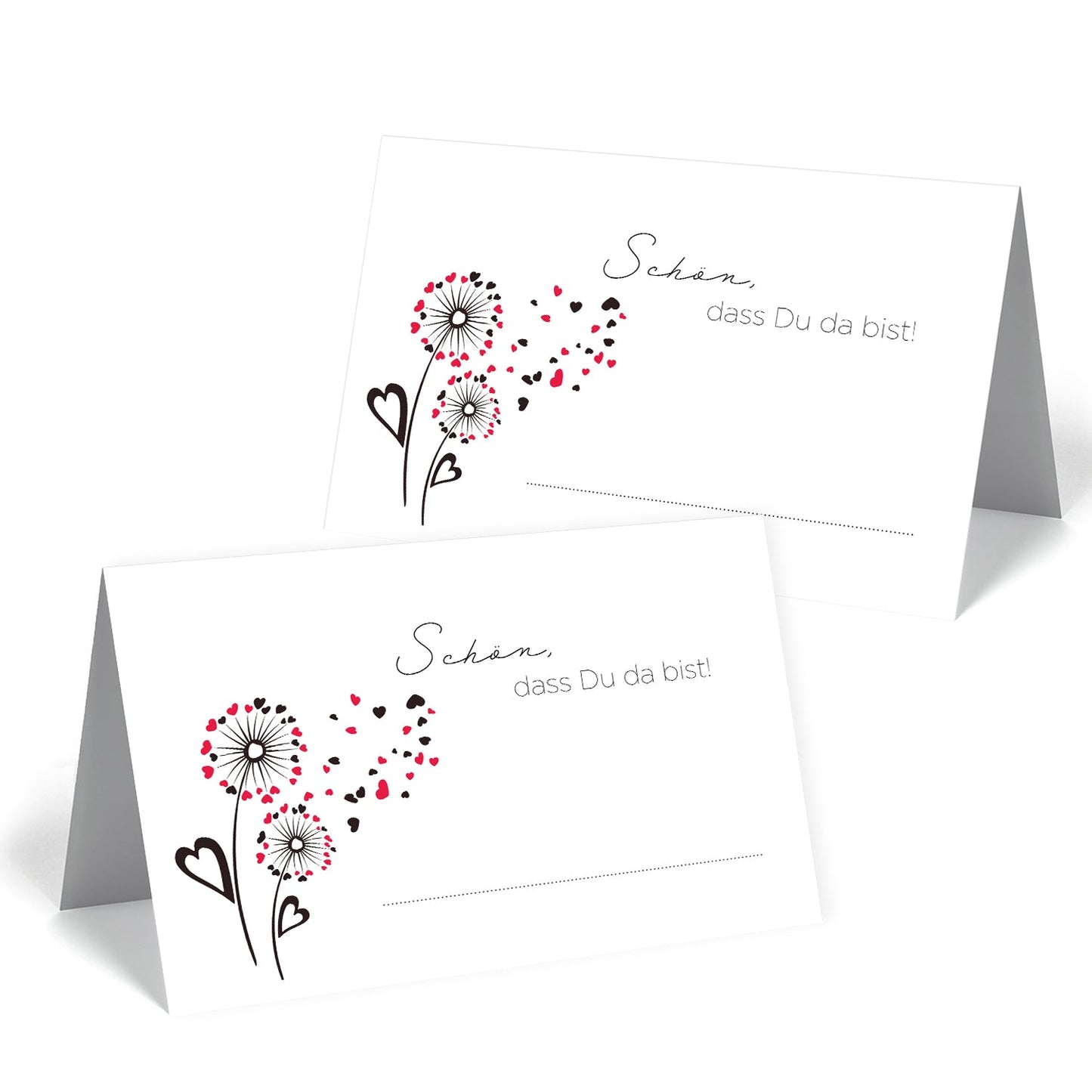 50 Premium-Tischkarten Platzkarten Namenskarten Namensschilder Hochzeit Feier Merz Designkarten