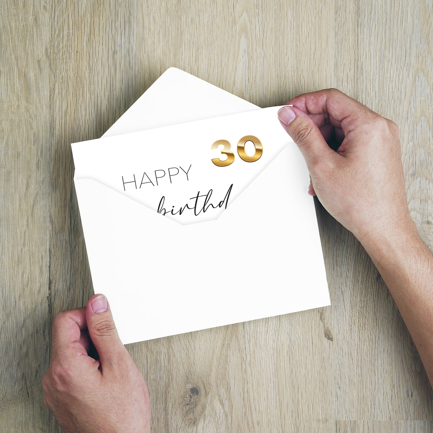 1 edle Geburtstagskarte zum 30. Geburtstag Klappkarte 10,5x14,8cm mit Umschlag