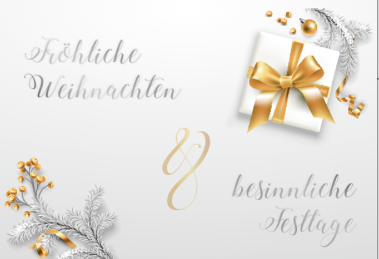 5 Weihnachtskarten Grußkarten für Weihnachten Klappkarten mit Umschlag Karten