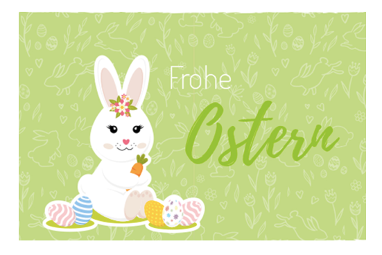 5 Osterkarten Grußkarten Karte Klappkarte Frohe Ostern 12x18cm mit Umschlag