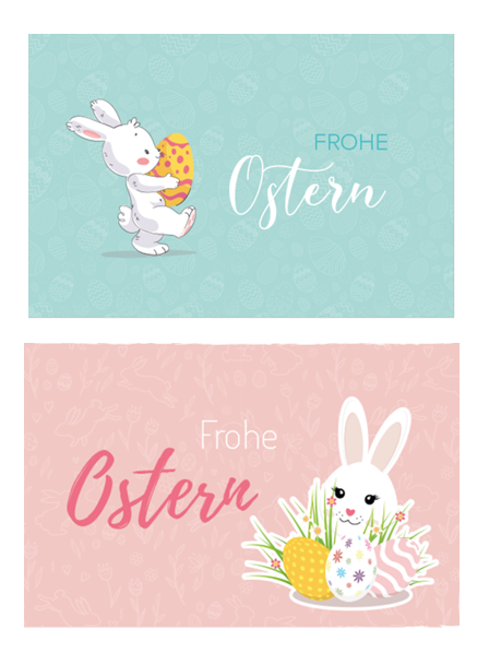 5 Osterkarten Grußkarten Karte Klappkarte Frohe Ostern 12x18cm mit Umschlag