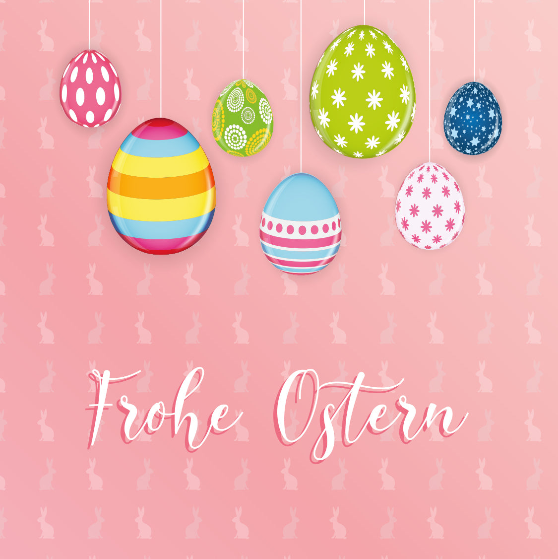 4 Premium Osterkarten Grußkarten Ostern Klappkarten mit Umschlag 14,8x14,8cm