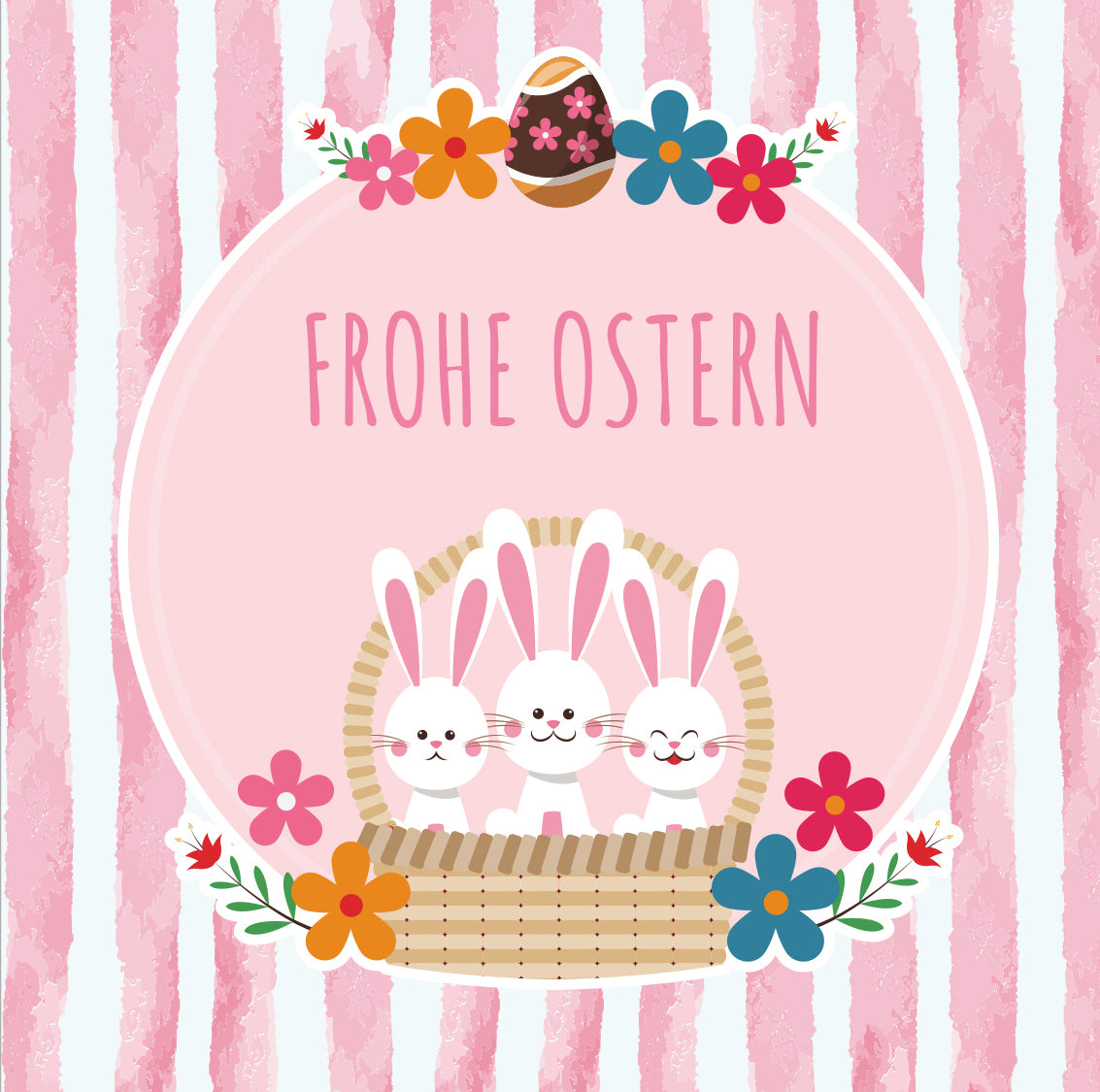 4 Premium Osterkarten Grußkarten Ostern Klappkarten mit Umschlag 14,8x14,8cm