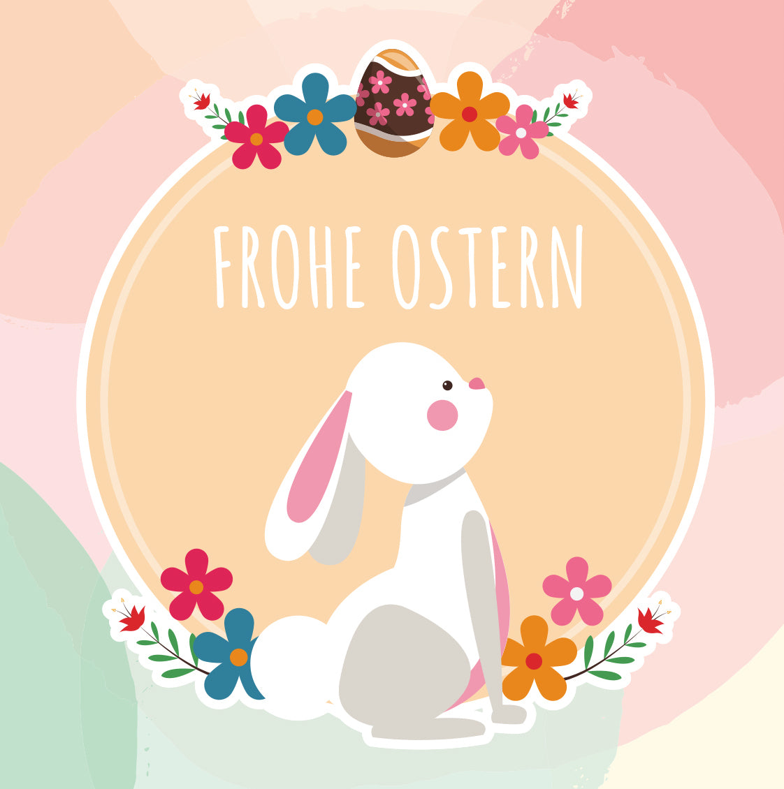 4 Premium Osterkarten Grußkarten Ostern Klappkarten mit Umschlag 14,8x14,8cm