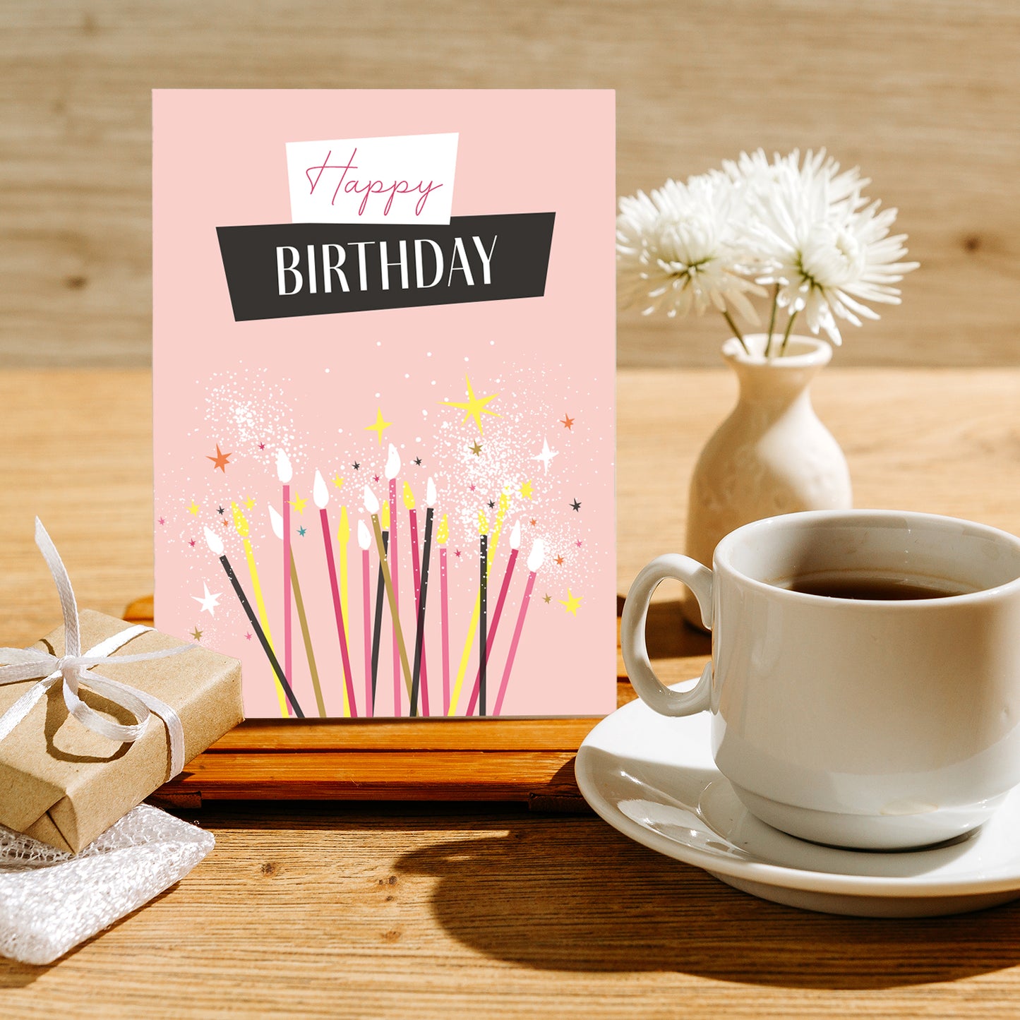 1 Premium Geburtstagskarten happy birthday 18x12cm + 4 Kuverts Geburtstag Karten