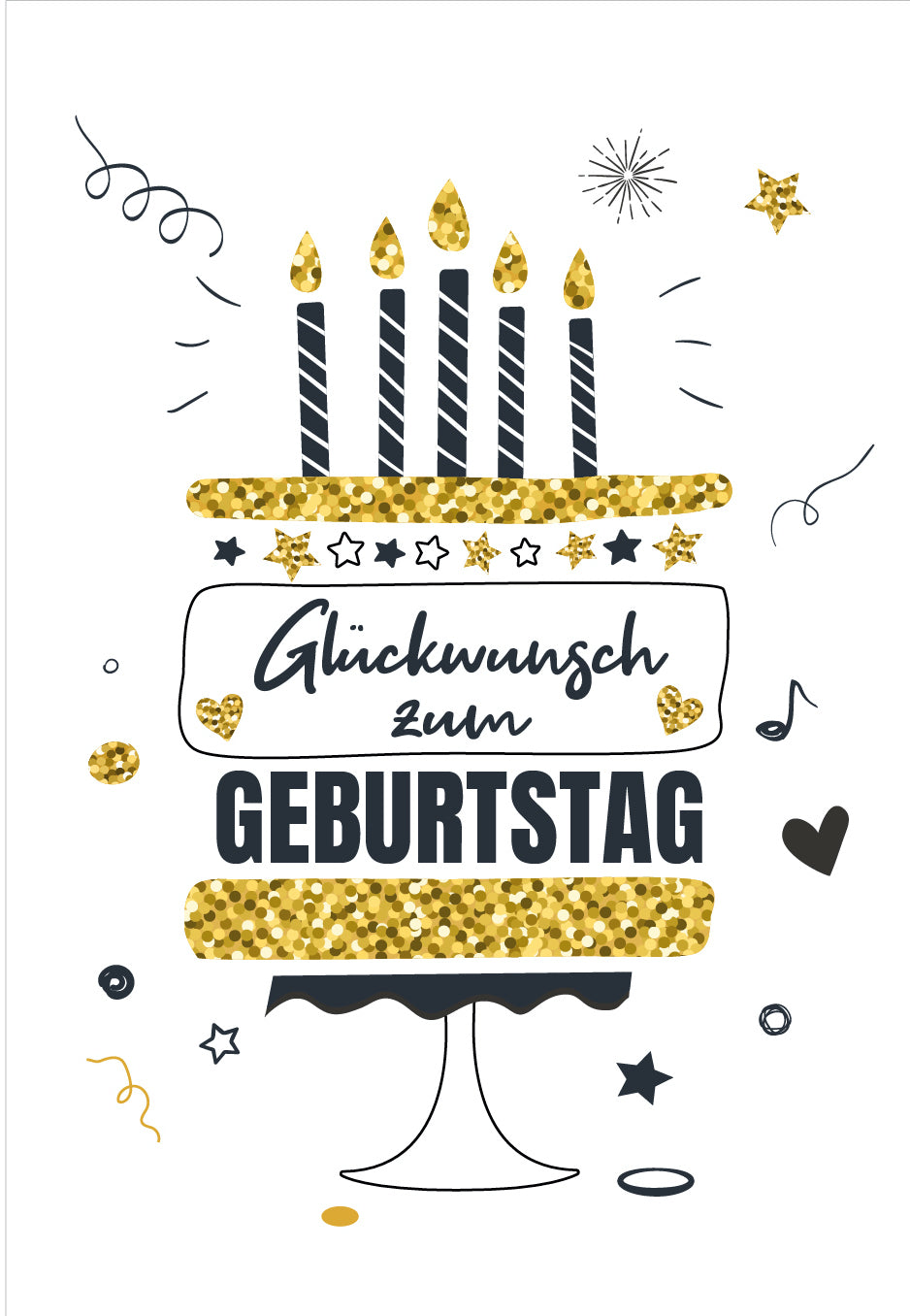 6 Premium Geburtstagskarten Happy birthday 18x12cm + 6 Kuverts Geburtstag Karten